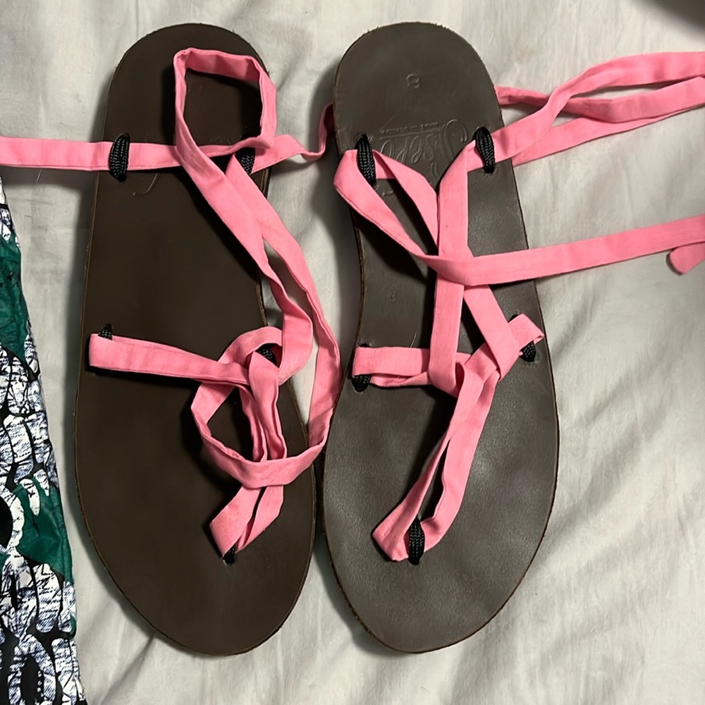 Sseko ribbon sandals. Size 8.
